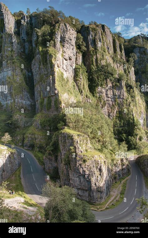 Winding Road Through Cheddar Gorge England Stock Photo Alamy