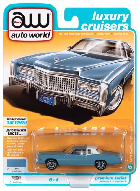 Auto World 1 64 1975 Cadillac Eldorado Jennifer Blue White