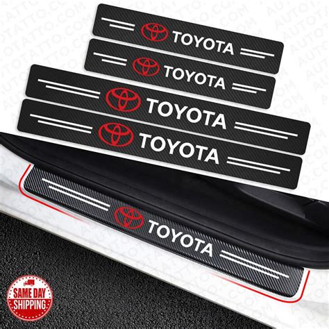 X Toyota Car Door Plate Sill Scuff Cover Anti Scratch Decal Sticker