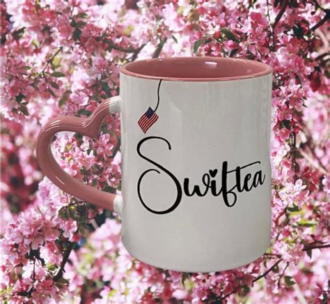 Swiftea Coffee Mug 11 Oz With Heart Shaped Handleswiftie Etsy