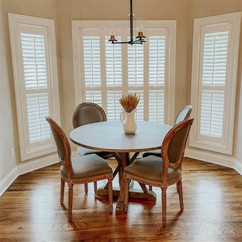 Round Stained Wood Farmhouse Table Soul Lane