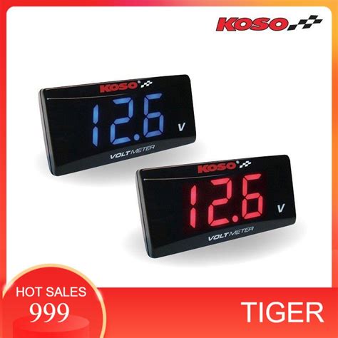 Koso Led Digital Voltmeter Motorcycle Display Mini 12v Universal Volt