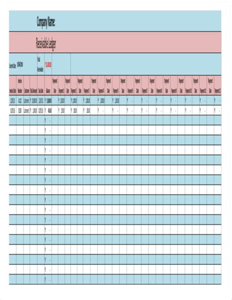 Free Accounts Receivable Spreadsheet Samples And Templates In Excel