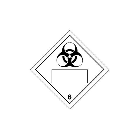 Infectious Substance 6 Placards Infectious Substance Adr Placards