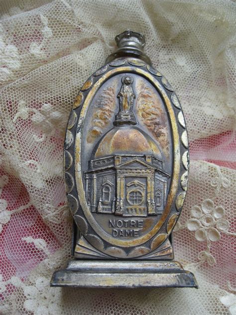 Vintage Notre Dame Holy Water Bottle Holy Water Bottle Holy Water