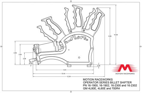 4l80e 4 Speed Standard Pattern Operator Series Billet Shifter Front Exit