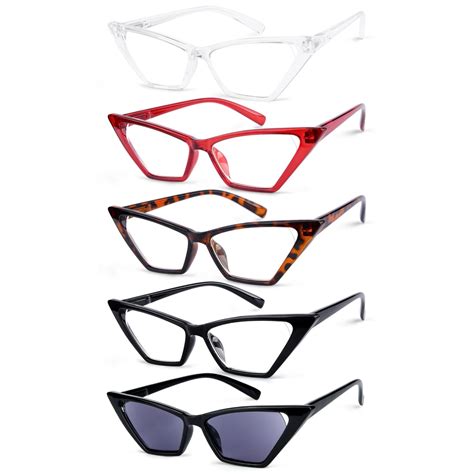 Reading Glasses Fancy Cat Eye Specs 5 Pack for Women – eyekeeper.com