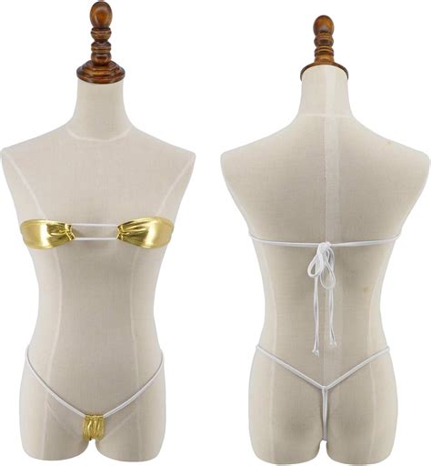 Amazon SHERRYLO Teardrop Micro Bikini Mini Thong Bottom Adjustable Triangle Top Swimsuit