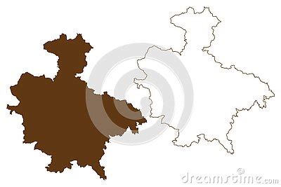 Sigmaringen District Federal Republic Of Germany, Rural District, Baden-Wurttemberg State Map ...