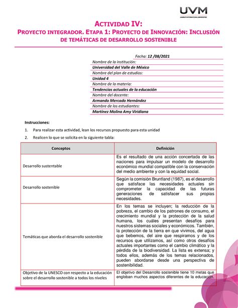 A4 AVMM A4 PROYECTO INTEGRADOR ETAPA 1 PROYECTO DE INNOVACIÓN