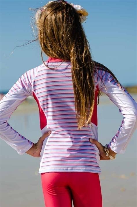 Girls Rash Guard Multi Panel Long Sleeve