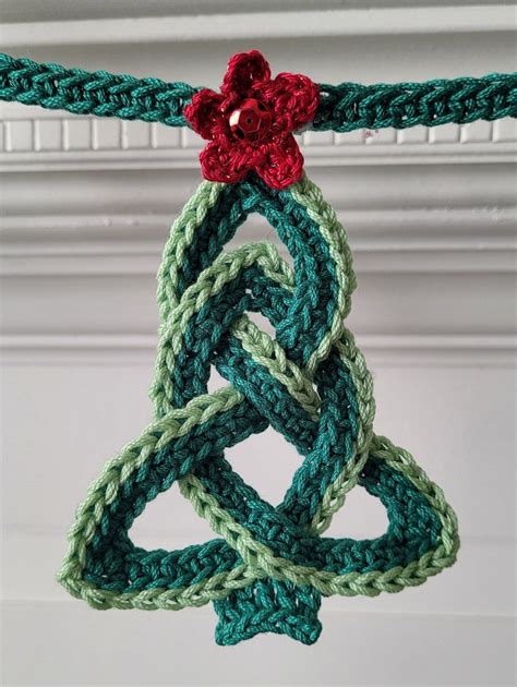 Celtic Garland Christmas Garland Crochet Garland Crochet Christmas Decor Crochet Ornament