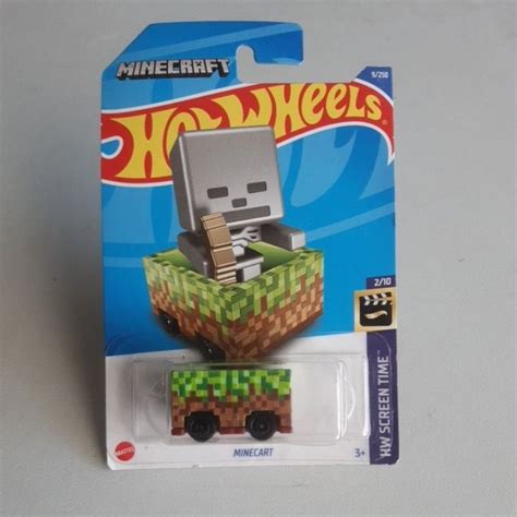 Hot Wheels Minecraft Minecart Hw Screen Time Shopee Brasil