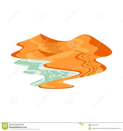 Desert Sand Dune Landscape stock vector. Illustration of east ...