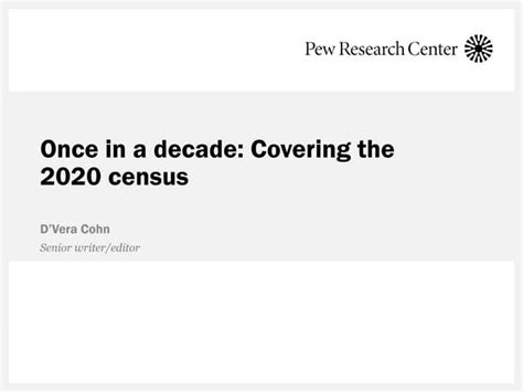 Once In A Decade Covering The 2020 Census Ppt