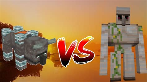 Minecraft Ravager Vs Irongolem Minecraft Mobes Fight Youtube