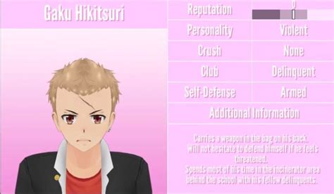 Delinquent Profiles Yandere Simulator Amino