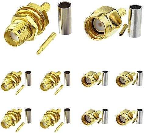 Superbat RPSMA Crimp Connectors Kit RP SMA Stecker Stecker Stecker