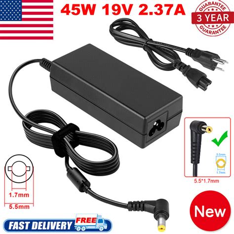 Used 45W AC Adapter Power Cord Charger For Acer Aspire E11 E14 E15 E17