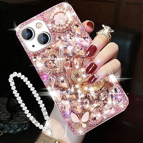 Amazon Changjia For IPhone 15 Glitter Bling Case Cute Luxury 3D