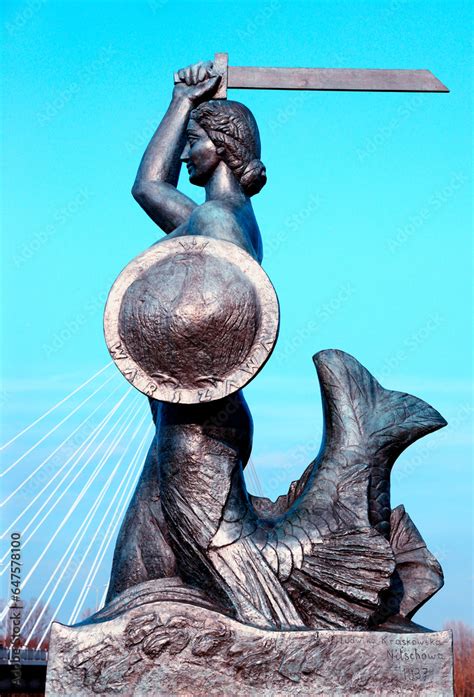 Warsaw Poland Europe Mermaid Of Warsaw Syrenka Warszawska Symbol