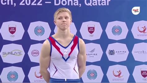 Russian Gymnast Ivan Kuliak Wears Z War Symbol On Podium Next To