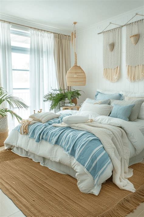 Light Blue Boho Bedroom Ideas In Room Makeover Bedroom