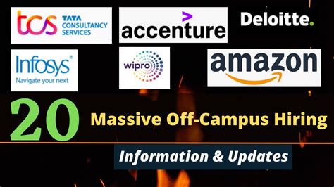 Off Campus Recruitment 2022 Tcs Infosys Accenture Wipro Deloitte Amazon Massive Hiring April