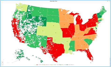 US Map using ZIP Codes | VitaraCharts - Custom visuals plugin for ...