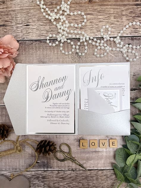 Silver and white wedding invitations 60 photos - Astyledwedding.com