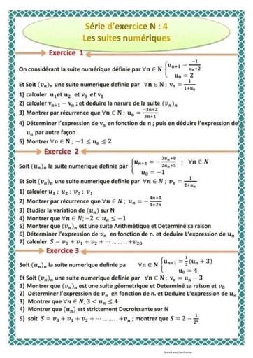 Fiche Td Suite Num Rique Tle S By Tehua Pdf