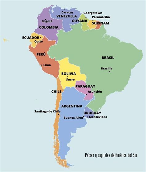 America Paises Y Capitales Mapa De America Paises Del Continente Images