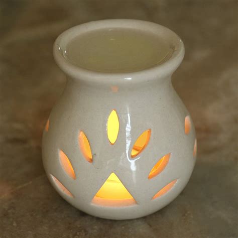 Pure Source India Ceramic Clay Candle Operated Aroma Burner Oil