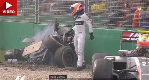 Australian Grand Prix Crash Fernando Alonso Suffers Huge