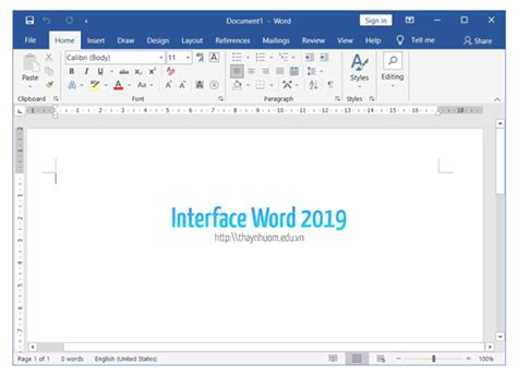 Làm Quen Với Giao Diện MS Word 2019 Meey Map