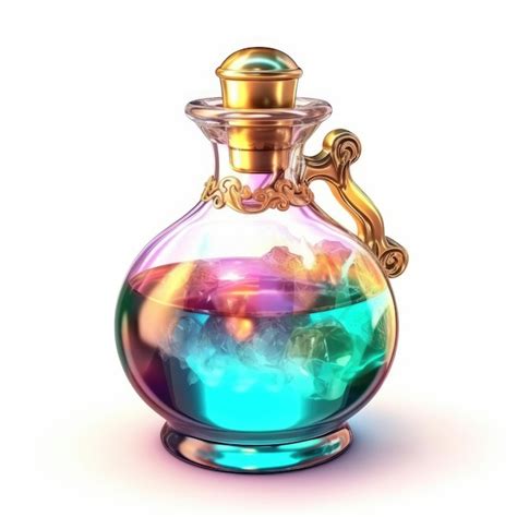 Premium AI Image | Magical Elixir on White Background