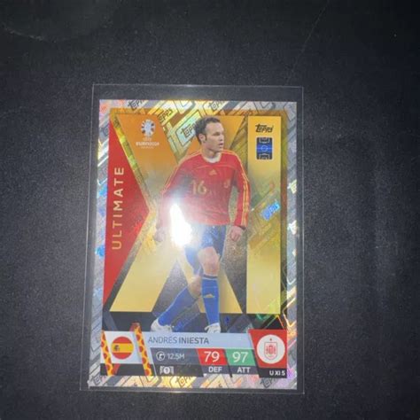 CARTA TOPPS MATCH Attax UEFA EURO 2024 Andres Iniesta Ultimate XI U XI