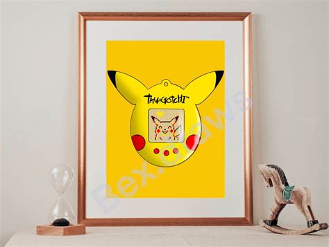 Pikachu Pokemon Tamagotchi Original Artwork Digital - Etsy