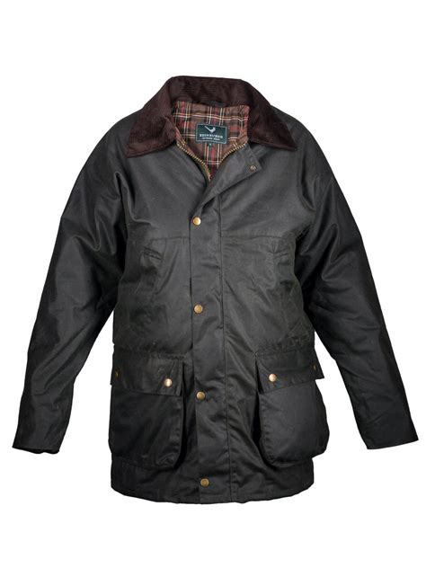 Edinburgh Outdoor Wear Mens Wax Jacket Olive Edinburgh Outdoor Wear