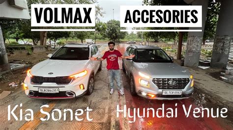 Kia Sonet And Hyundai Venue Getting Volmax Accesories Installed Coupler To Coupler Accesories