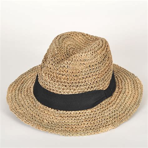 CHAPEAU DE PAILLE HOMME GABRIO SEAGRASS CROCHET L Artisanat De Sabrina