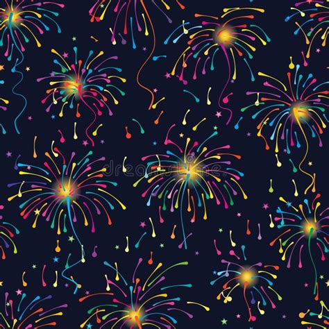 Firework Seamless Pattern Stock Vector Illustration Of Fire 40397351