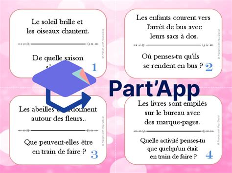 Part App L inférence en lecture 20 cartes à tâches