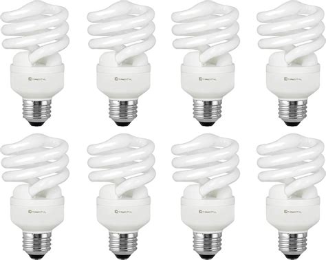 Compact Fluorescent Light Bulb T2 Spiral Cfl 5000k Daylight 13w 60 Watt Equivalent 900