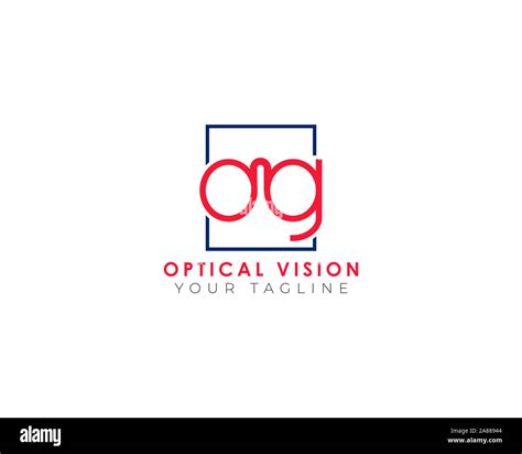 Og Letter Alphabet Optical Vision Logo Design Template Stock Photo Alamy