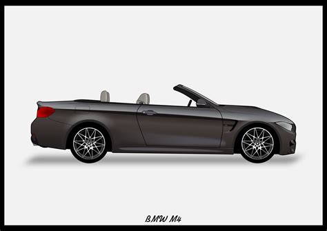 BMW M4 CONVERTIBLE 4 Series Colour Vector File Download - Etsy