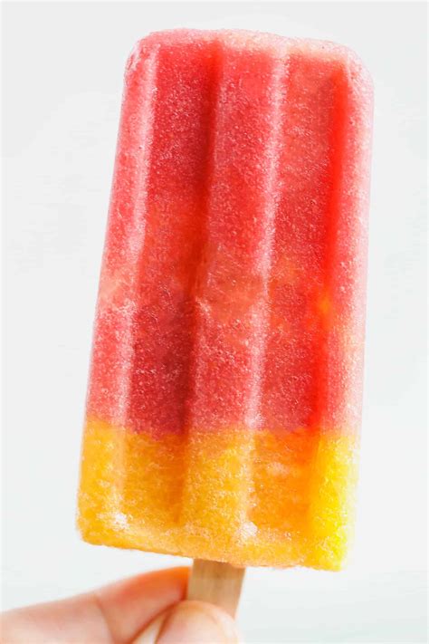 Sunset Orange Raspberry Popsicles Delish Knowledge