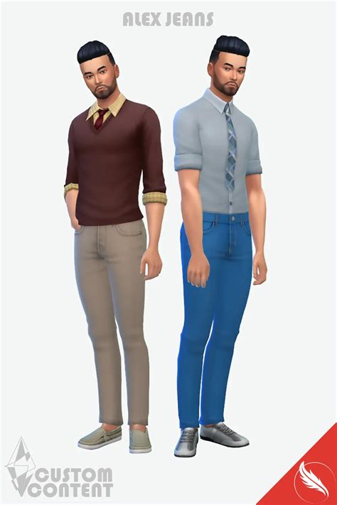 The Sims 4 Jeans - The Sims 4 CC Male Alex Jeans Sims 4 Custom Content ...