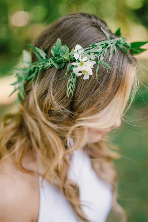 Flower Crown Wedding Hairstyles for Brides and Flower Girls