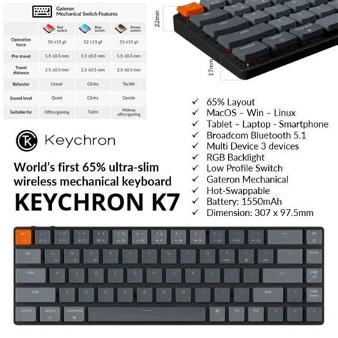 Promo Keychron K Layout Hot Swappable Rgb Backlight Gateron Switch Diskon Di Seller